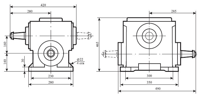Редуктор ч 160 чертеж